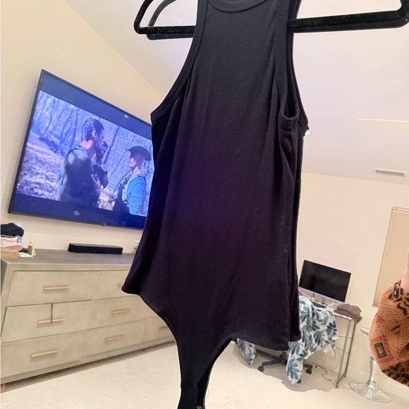 AGOLDE WOMEN'S RIANNE HIGH-NECK RACERBACK BODYSUIT Black Small - Picture 6 of 12